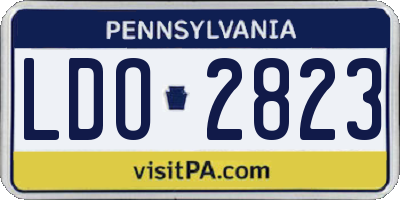 PA license plate LDO2823