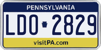 PA license plate LDO2829