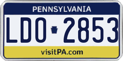 PA license plate LDO2853