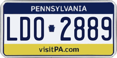 PA license plate LDO2889