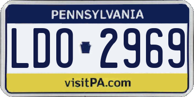 PA license plate LDO2969