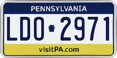 PA license plate LDO2971