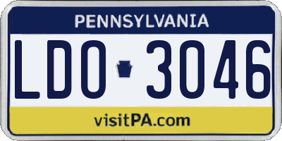 PA license plate LDO3046