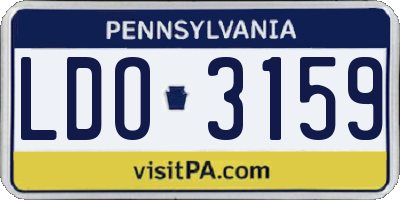 PA license plate LDO3159