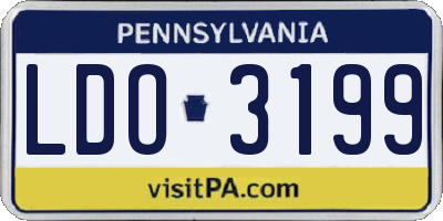 PA license plate LDO3199