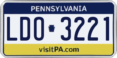 PA license plate LDO3221