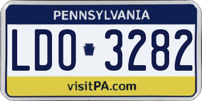 PA license plate LDO3282