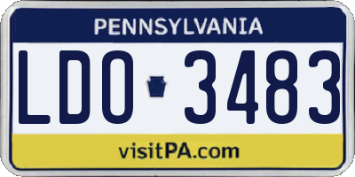 PA license plate LDO3483