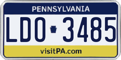 PA license plate LDO3485