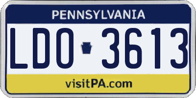 PA license plate LDO3613