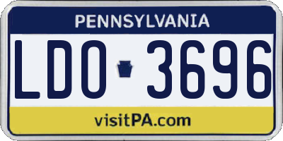 PA license plate LDO3696