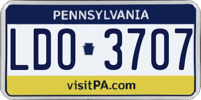 PA license plate LDO3707