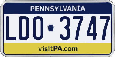 PA license plate LDO3747