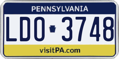PA license plate LDO3748