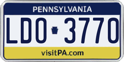 PA license plate LDO3770
