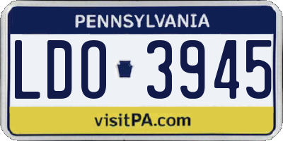PA license plate LDO3945