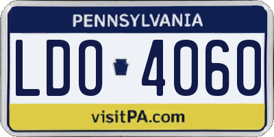 PA license plate LDO4060