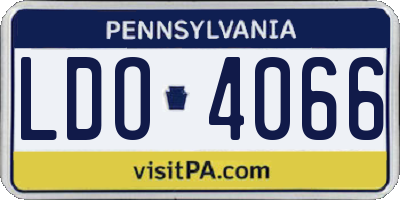 PA license plate LDO4066