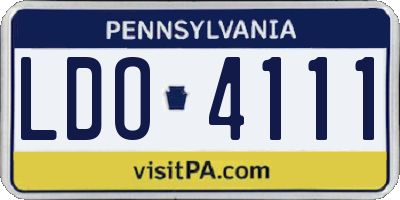 PA license plate LDO4111