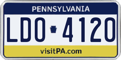 PA license plate LDO4120