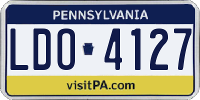 PA license plate LDO4127