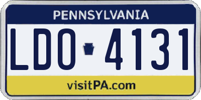 PA license plate LDO4131