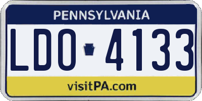 PA license plate LDO4133