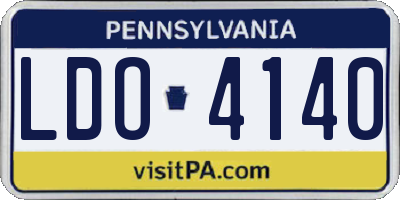 PA license plate LDO4140