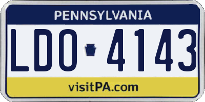 PA license plate LDO4143