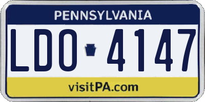 PA license plate LDO4147
