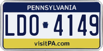 PA license plate LDO4149
