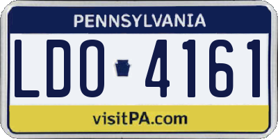 PA license plate LDO4161