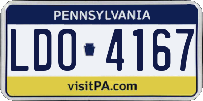 PA license plate LDO4167