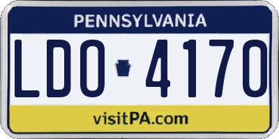 PA license plate LDO4170