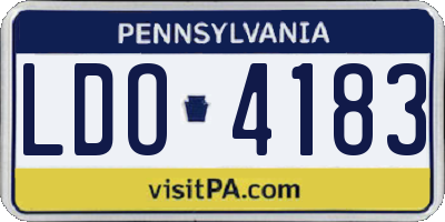 PA license plate LDO4183