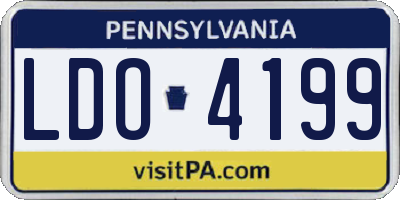 PA license plate LDO4199