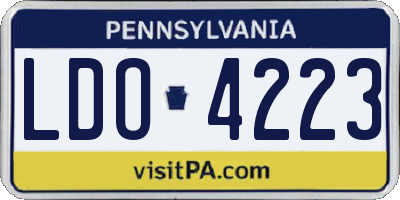 PA license plate LDO4223