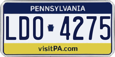 PA license plate LDO4275