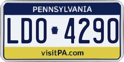 PA license plate LDO4290
