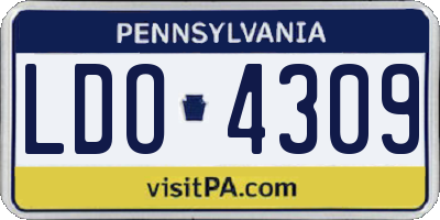 PA license plate LDO4309
