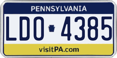 PA license plate LDO4385
