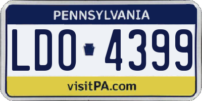 PA license plate LDO4399