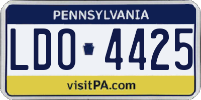 PA license plate LDO4425