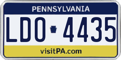 PA license plate LDO4435