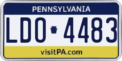 PA license plate LDO4483