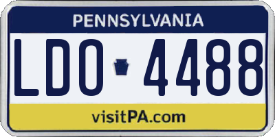 PA license plate LDO4488