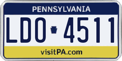 PA license plate LDO4511