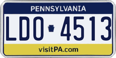 PA license plate LDO4513