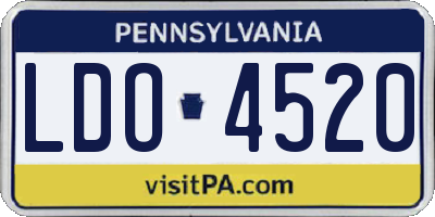 PA license plate LDO4520