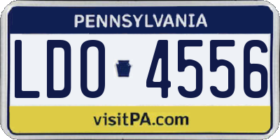 PA license plate LDO4556